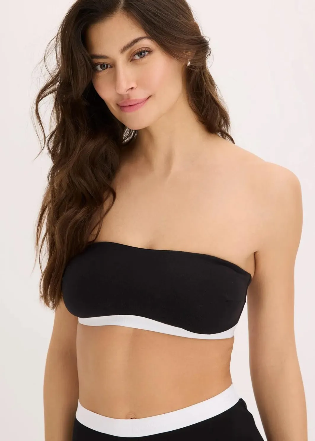 Damen bonprix Nachhaltigere Materialien|Bhs|Bandeau-BH mit Bio-Baumwolle (2er Pack)