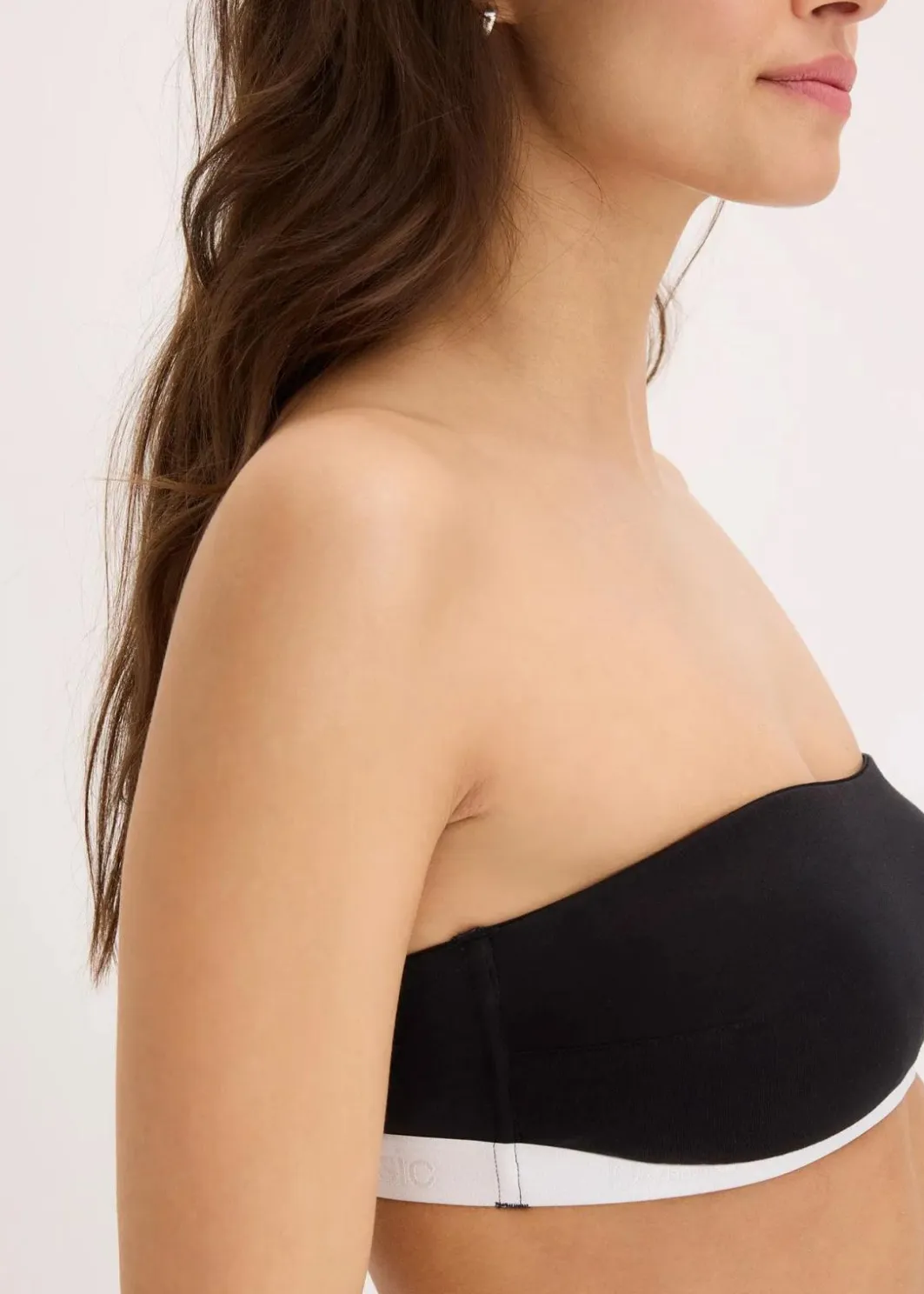 Damen bonprix Nachhaltigere Materialien|Bhs|Bandeau-BH mit Bio-Baumwolle (2er Pack)