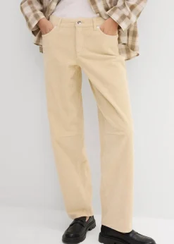 Damen bonprix Bekleidung·Kleider|Hosen|Barrel-Cordhose Mid Waist