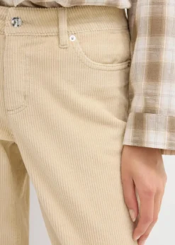 Damen bonprix Bekleidung·Kleider|Hosen|Barrel-Cordhose Mid Waist