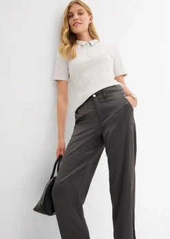 Damen bonprix Bekleidung·Kleider|Hosen|Barrel-Hose aus fließendem Satin