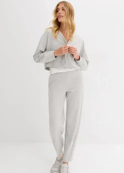 Online Barrelhose aus leicht glänzendem Viskose-Mix Damen Bekleidung·Kleider|Zweiteiler & Sets