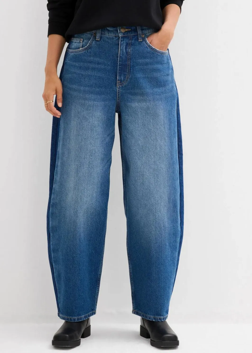 Hot Barrel-Jeans High Waist, cropped Damen Bekleidung·Shirts & Tops|Jeans
