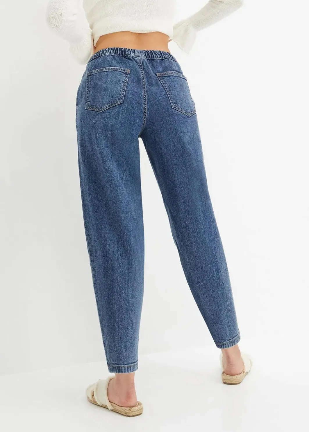 Damen bonprix Jeans|Bekleidung·Shirts & Tops|Barrel-Jeans, Mid Waist, Bequembund
