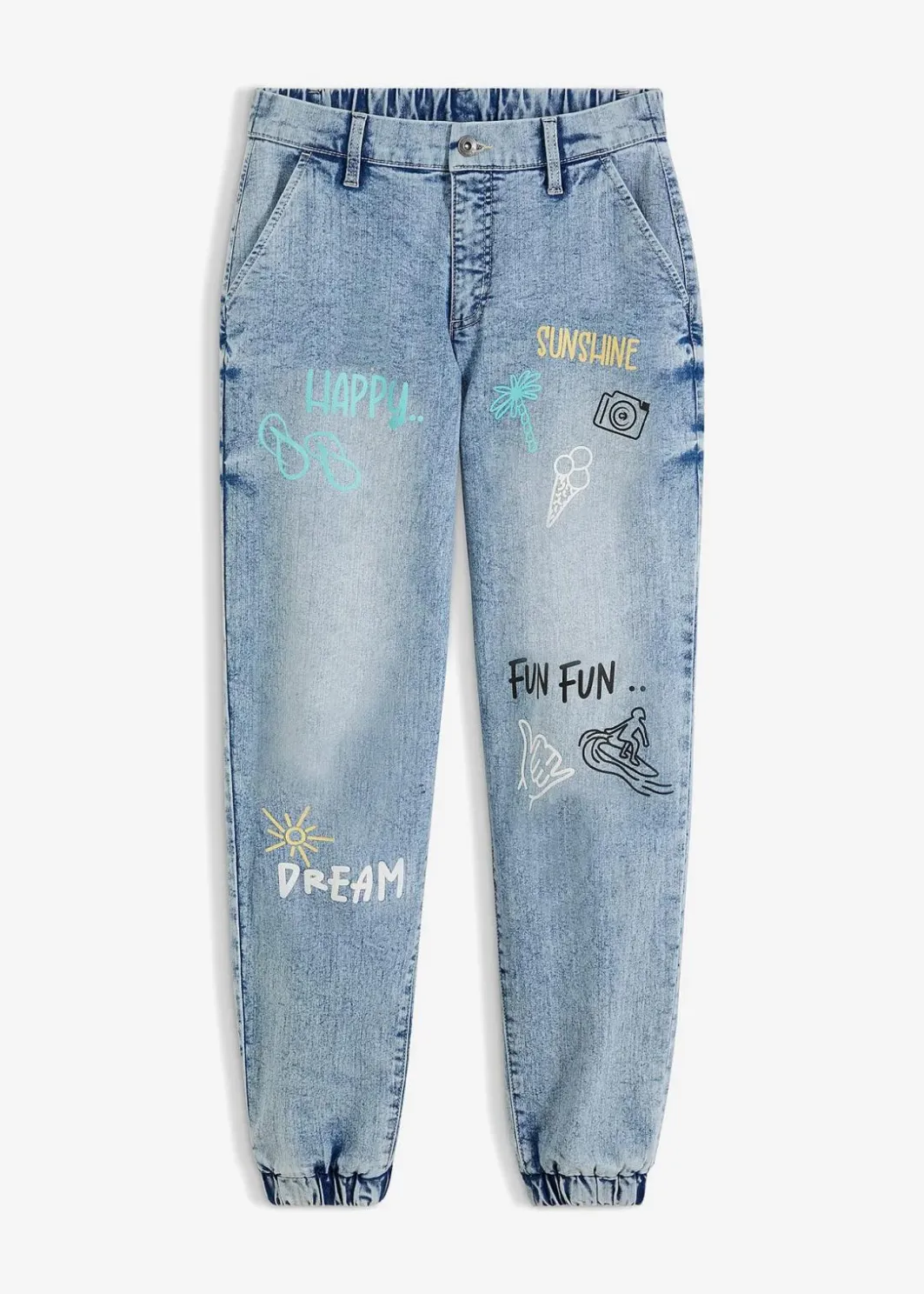 Hot Barrel-Jeans, Mid Waist, Bequembund Damen Jeans