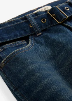 Best Barrel-Jeans Mid Waist mit Gürtel Damen Jeans|Kurzgrößen