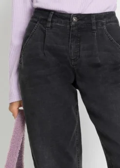 Hot Barrel-Jeans, Mid Waist, Stretch Damen Jeans|Bekleidung·Shirts & Tops
