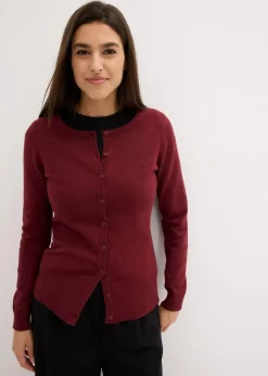 Damen bonprix Bekleidung·Umstandsmode|Strickmode|Basic Feinstrickjacke mit recycelter Baumwolle