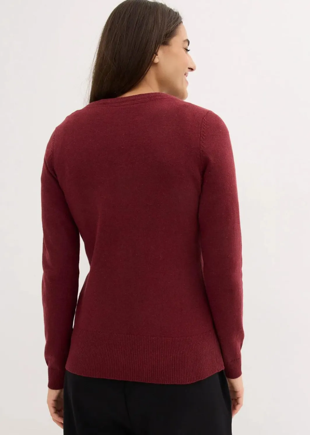 Damen bonprix Bekleidung·Umstandsmode|Strickmode|Basic Feinstrickjacke mit recycelter Baumwolle
