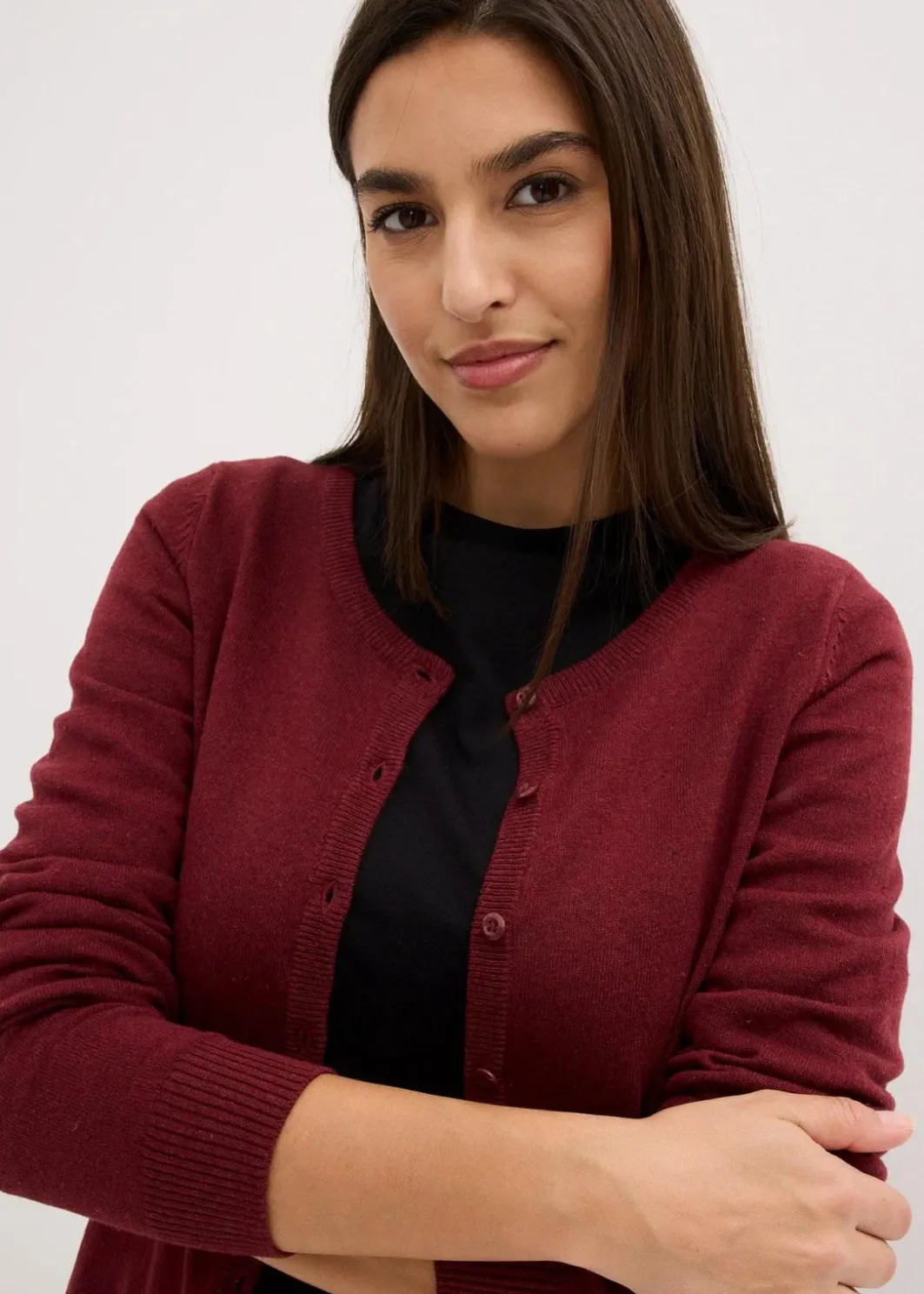 Damen bonprix Bekleidung·Umstandsmode|Strickmode|Basic Feinstrickjacke mit recycelter Baumwolle