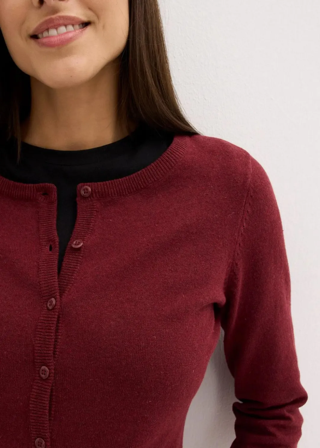 Damen bonprix Bekleidung·Umstandsmode|Strickmode|Basic Feinstrickjacke mit recycelter Baumwolle