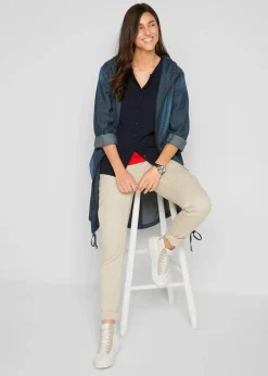 Damen bonprix Pullover & Strickjacken|Basics|Basic Feinstrickjacke mit recycelter Baumwolle
