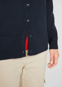 Damen bonprix Pullover & Strickjacken|Basics|Basic Feinstrickjacke mit recycelter Baumwolle