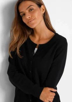 Damen bonprix Bekleidung·Umstandsmode|Strickmode|Basic Feinstrickjacke mit recycelter Baumwolle