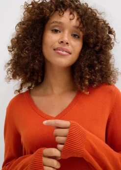 Outlet Basic Longpullover mit V-Ausschnitt Damen Bekleidung·Röcke|Bekleidung·Jeans