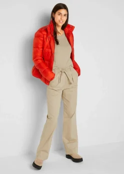 Damen bonprix Strickmode|Pullover & Strickjacken|Basic Pullover mit recycelter Baumwolle