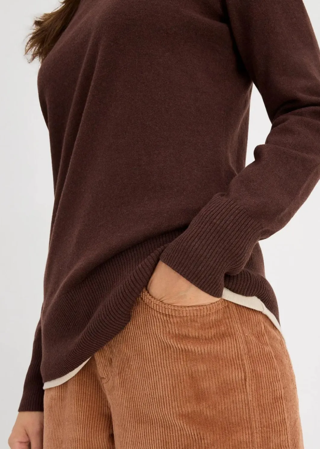 New Basic Pullover mit recycelter Baumwolle Damen Bekleidung·Röcke|Bekleidung·Jeans