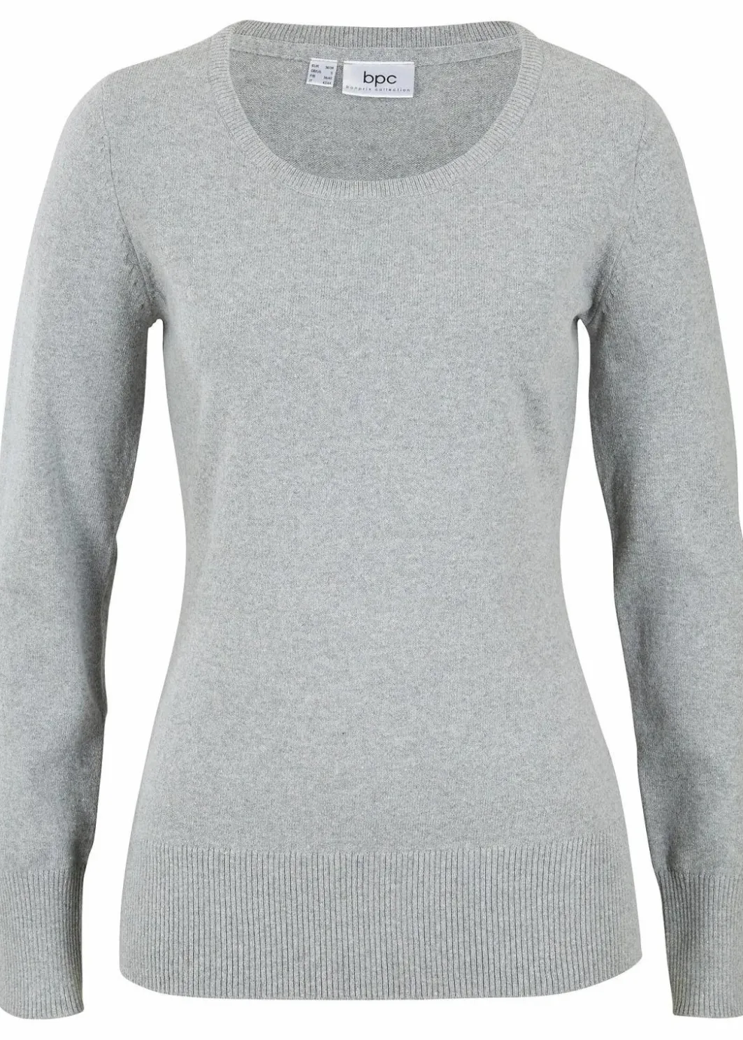 Damen bonprix Strickmode|Pullover & Strickjacken|Basic Pullover mit recycelter Baumwolle