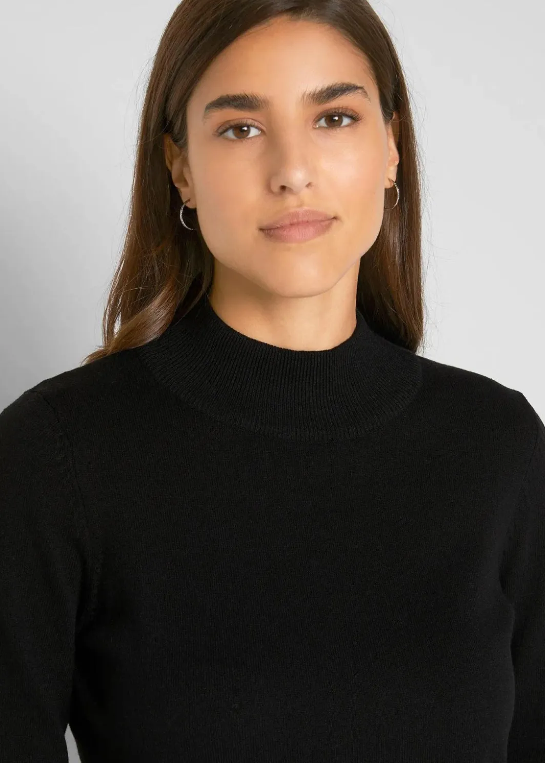 Best Basic Pullover mit Stehkragen mit recycelter Baumwolle Damen Pullover & Strickjacken|Basics