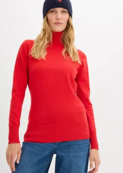 Damen bonprix Pullover & Strickjacken|Basics|Basic Rollkragenpullover