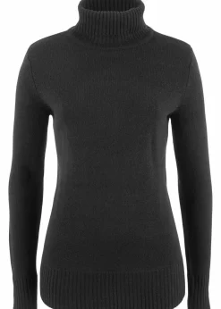 Damen bonprix Strickmode|Pullover & Strickjacken|Basic Rollkragenpullover
