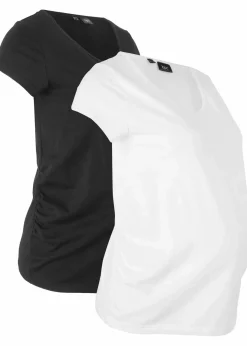 Damen bonprix Bekleidung·Blazer|Nachhaltigere Materialien|Basic Umstandsshirts aus Bio-Baumwolle, (2er-Pack)