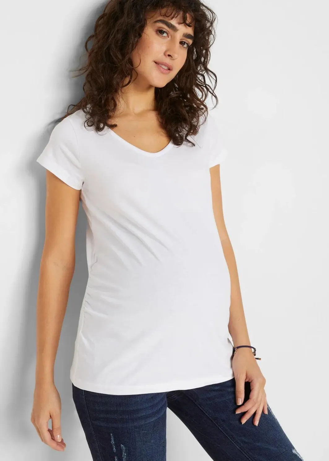Damen bonprix Bekleidung·Blazer|Nachhaltigere Materialien|Basic Umstandsshirts aus Bio-Baumwolle, (2er-Pack)