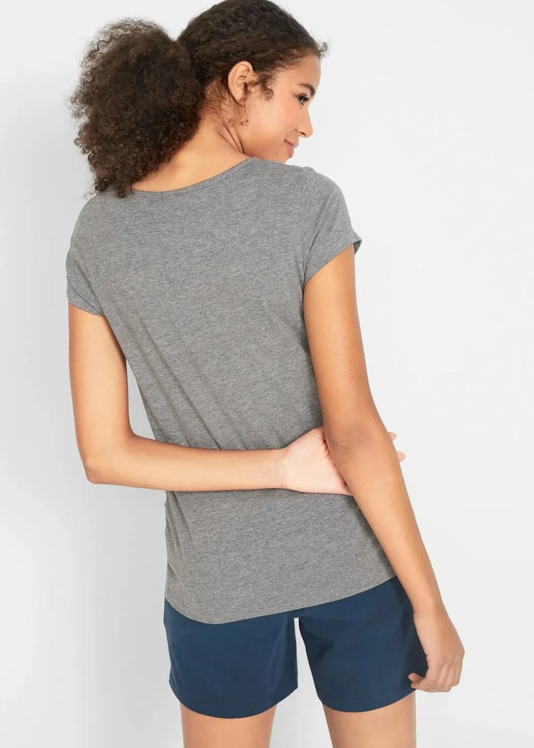 Damen bonprix Nachhaltigere Materialien|Umstandsmode|Basic Umstandsshirts aus Bio-Baumwolle, (2er-Pack)