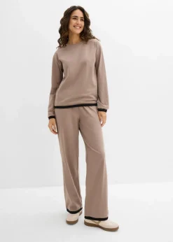 Damen bonprix Hosen|Bekleidung·Kleider|Baumwoll - Jogginganzug (Doppelpack 2-tlg. Set)