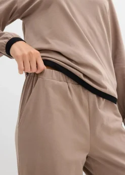Damen bonprix Hosen|Bekleidung·Kleider|Baumwoll - Jogginganzug (Doppelpack 2-tlg. Set)