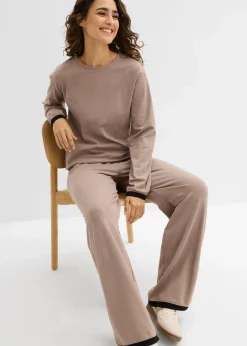 Damen bonprix Hosen|Bekleidung·Kleider|Baumwoll - Jogginganzug (Doppelpack 2-tlg. Set)