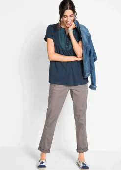 Discount Baumwoll Flammgarn-Shirt, Kurzarm Damen Shirts & Tops|Nachhaltigere Materialien