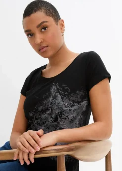 Best Baumwoll Flammgarn-Shirt, Kurzarm Damen Shirts & Tops