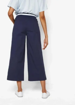 Damen bonprix Hosen|Baumwoll Papertouch- Culotte mit Bequembund