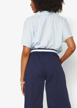 Damen bonprix Hosen|Baumwoll Papertouch- Culotte mit Bequembund