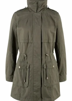 Damen bonprix Bekleidung·Hosen|Jacken & Mäntel|Baumwoll Parka mit Jerseyfutter