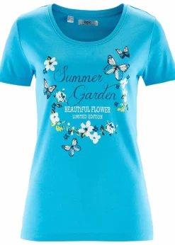 Damen bonprix Shirts & Tops|Nachhaltigere Materialien|Baumwoll Shirt, Kurzarm