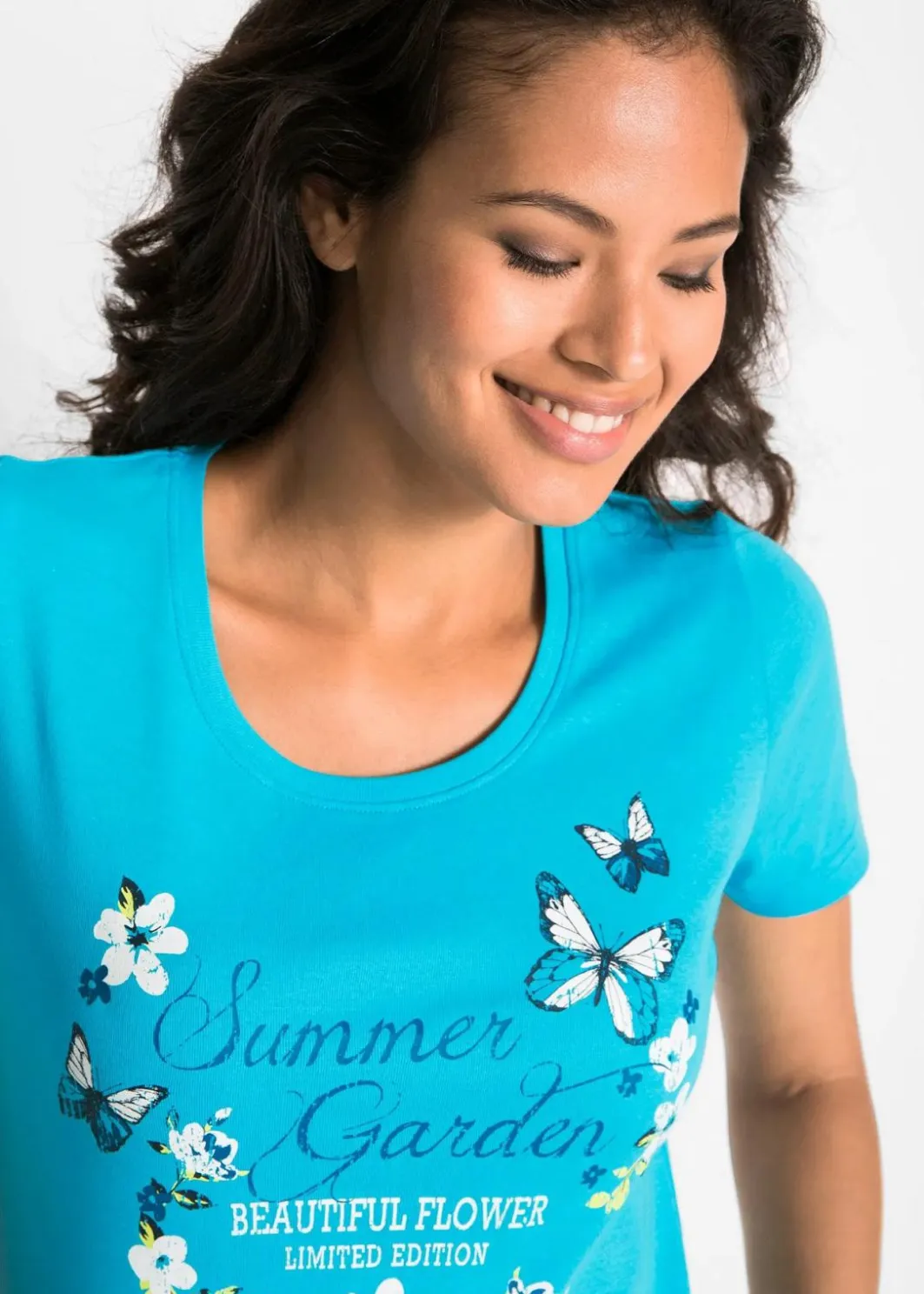 Damen bonprix Shirts & Tops|Nachhaltigere Materialien|Baumwoll Shirt, Kurzarm