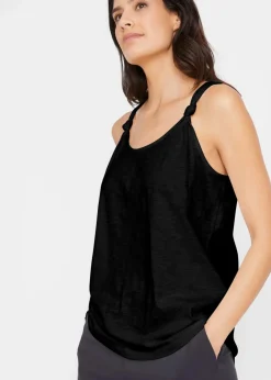 Best Baumwoll Top mit Knotendetails Damen Shirts & Tops