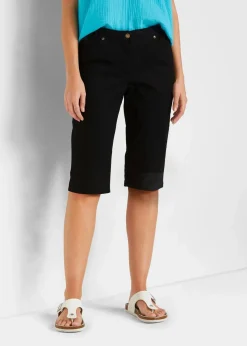 Online Baumwoll-Bermuda mit Bequembund Damen Hosen|Shorts