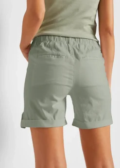 Outlet Baumwoll-Bermuda mit Gummibund Damen Bekleidung·Outdoorbekleidung|Bekleidung·Kleider