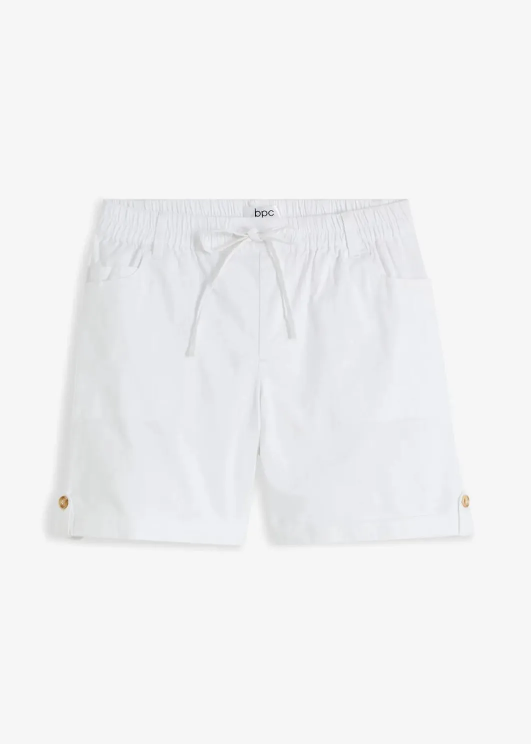 Damen bonprix Hosen|Shorts|Baumwoll-Bermuda mit Gummibund