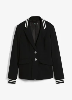 New Baumwoll-Blazer mit gestreiften Details Damen Bekleidung·Basics|Blazer