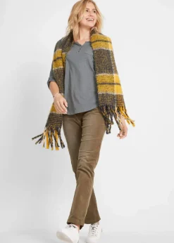Damen bonprix Shirts & Tops|Baumwoll-Henleyshirt mit Knopfleiste