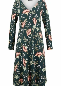 Sale Baumwoll-Jerseykleid in Wickeloptik Damen Bekleidung·Pullover & Strickjacken|Kleider