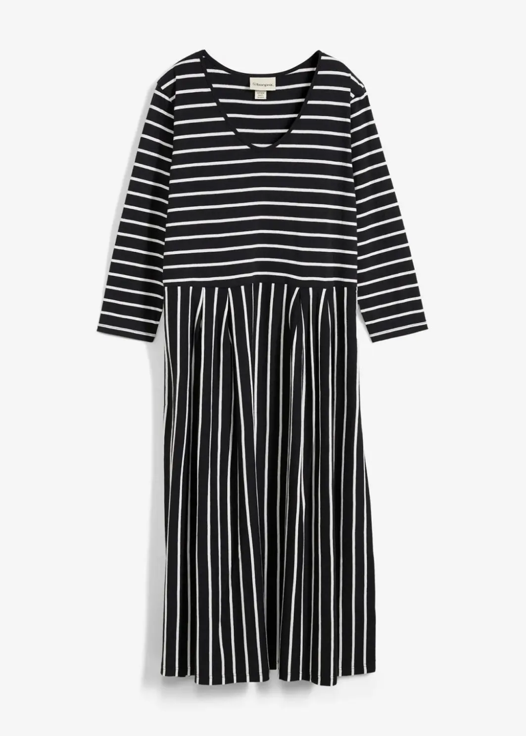 Damen bonprix Bekleidung·Pullover & Strickjacken|Kleider|Baumwoll-Jerseykleid, Midilänge