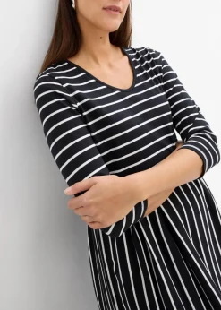 Damen bonprix Bekleidung·Pullover & Strickjacken|Kleider|Baumwoll-Jerseykleid, Midilänge