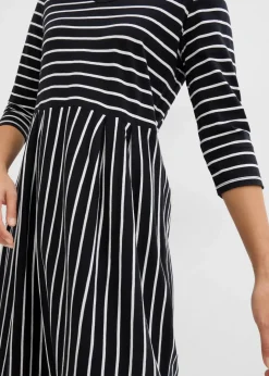 Damen bonprix Bekleidung·Pullover & Strickjacken|Kleider|Baumwoll-Jerseykleid, Midilänge