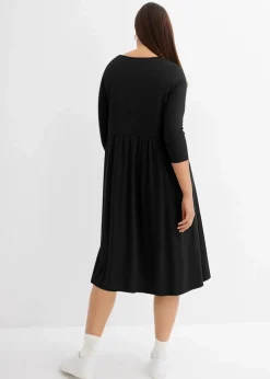 Damen bonprix Nachhaltigere Materialien|Kleider|Baumwoll-Jerseykleid, Midilänge