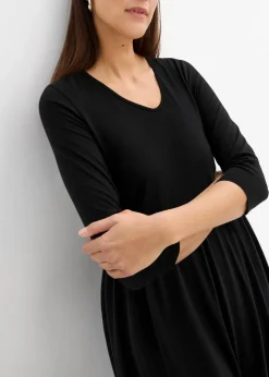 Damen bonprix Nachhaltigere Materialien|Kleider|Baumwoll-Jerseykleid, Midilänge